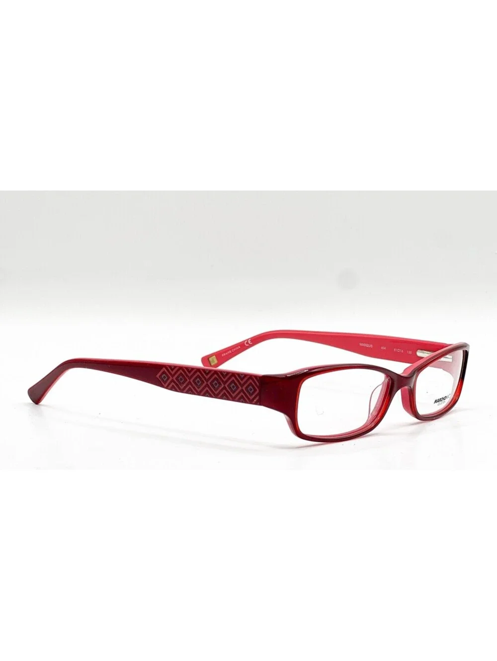 Marchon Nyc Marquis 604 Burgundy Pink Authentic Eyeglasses 51-16-135